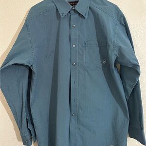 Ariat Blue Casual Button Down Shirt